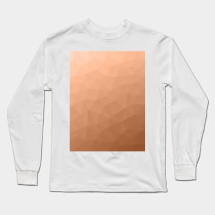 Peach orange ombre gradient geometric mesh pattern Triangle design of 2024 Long Sleeve T-Shirt